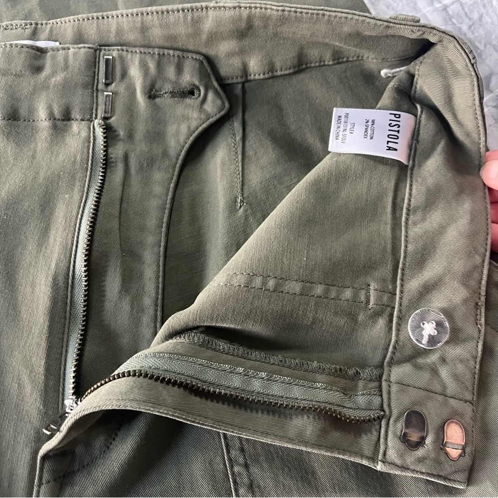 Pistola Nicole Wide Leg High Rise Pant Soft Olive - Picture 4 of 11